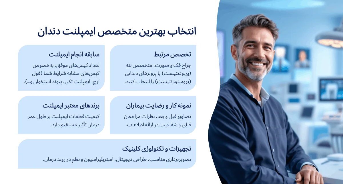 ویژگی های بهترین متخصص ایمپلنت