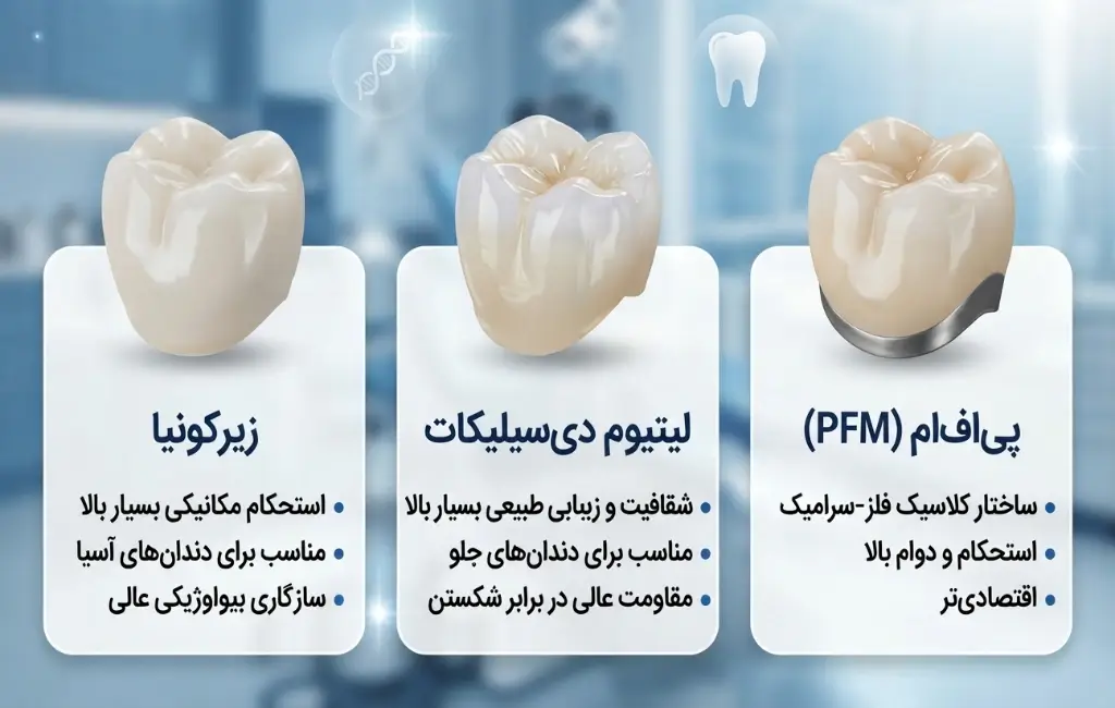 انواع بهترین مارک روکش ایمپلنت